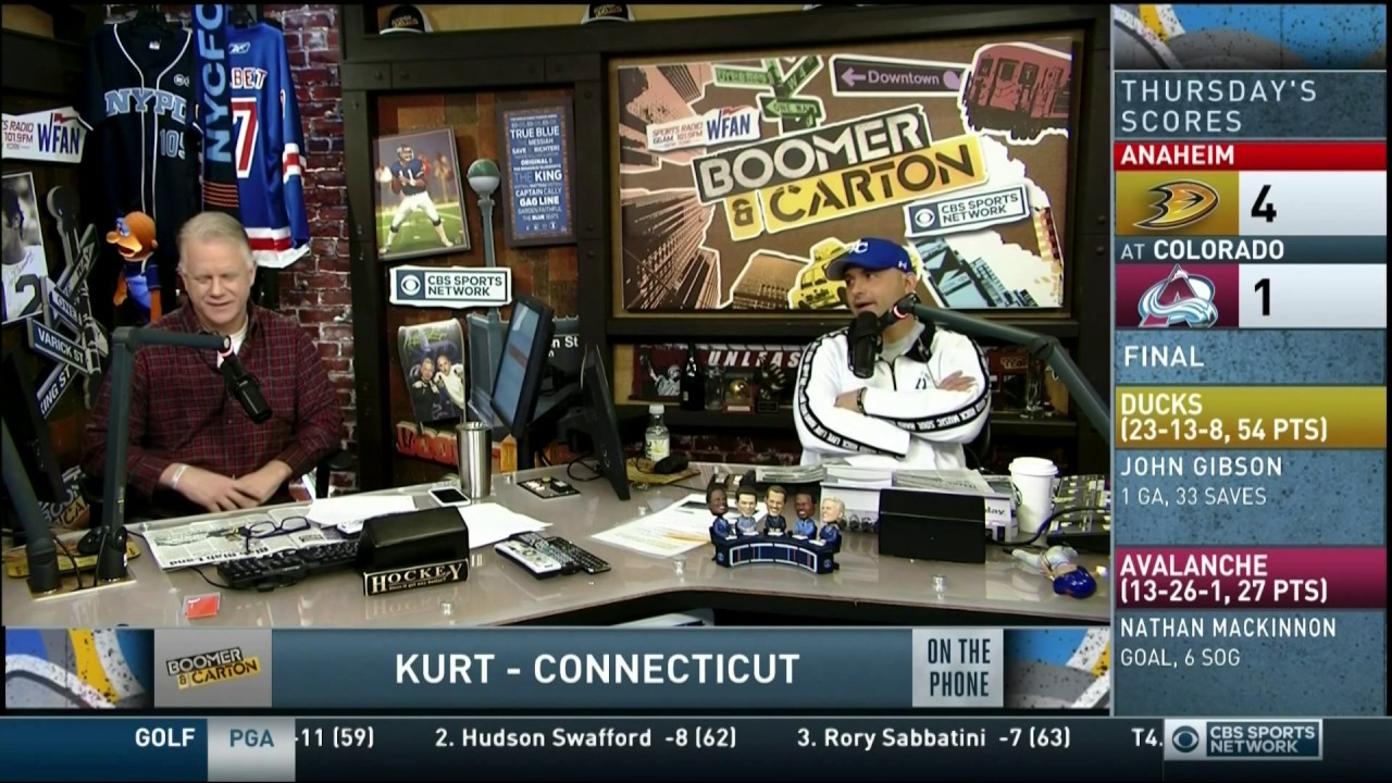 Boomer and Carton - Kurt in CT - NFL Betting call - YouTube