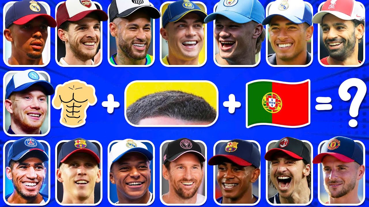 Guess The FOOTBALL PLAYER By Emoji, Hair & Nationality | Ronaldo, Messi, Neymar Jr.