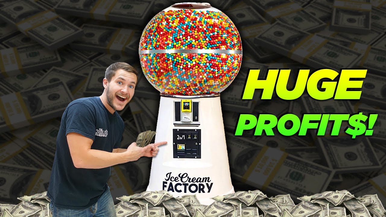 Our 7 Foot Gumball Vending Machine Made SO MUCH Money! YouTube