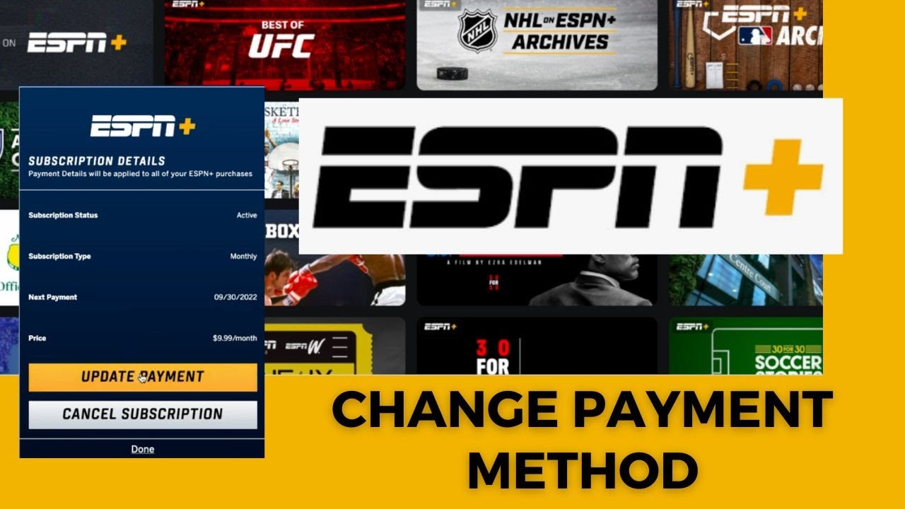 How to Change Payment Info On ESPN+