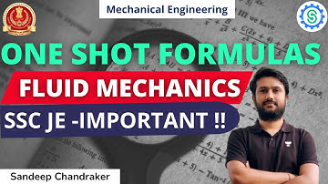 Complete Fluid Mechanics Formula in ONE SHOT | SSC JE 2022 | Sandeep Chandraker
