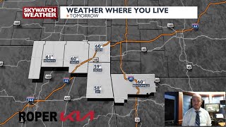 Warmer for us today with increasing clouds.