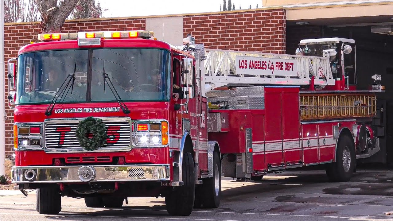 Lafd light force 105 rescue 105 responding youtube