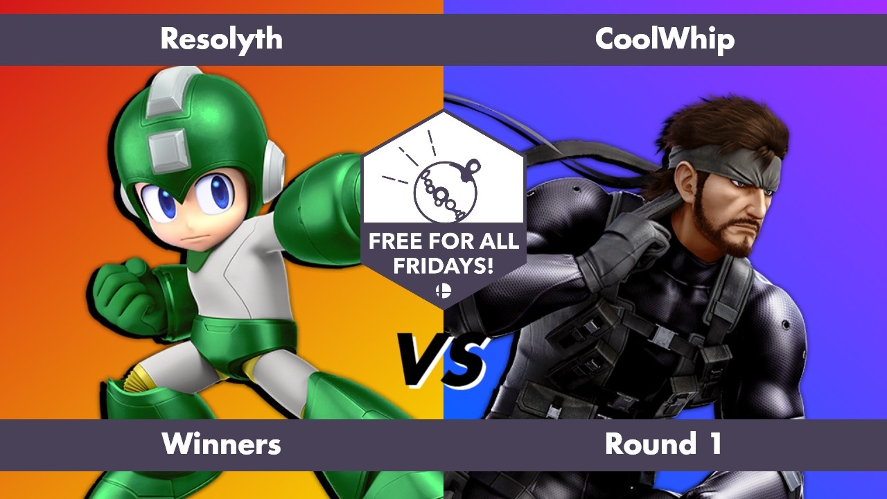 Free for All Fridays 82 Winners Round 1: Resolyth (Mega Man) vs CoolWhip (Snake)