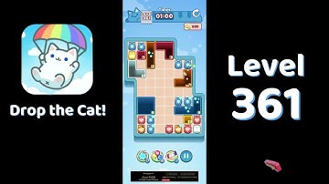 🎮 Drop the Cat! Level 361 Walkthrough | Fun Candy Puzzle Challenge 🐱