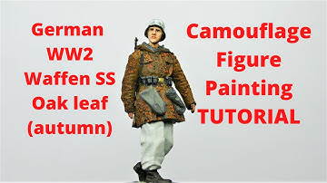 Camouflage Painting TUTORIAL PART 1 - German WW2 Waffen SS Oak Leaf (autumn) Pattern scale 1/35