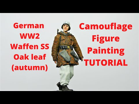 Camouflage Painting TUTORIAL PART 1 - German WW2 Waffen SS Oak Leaf (autumn) Pattern scale 1/35