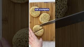 Hot honey haloumi crumpet canapes