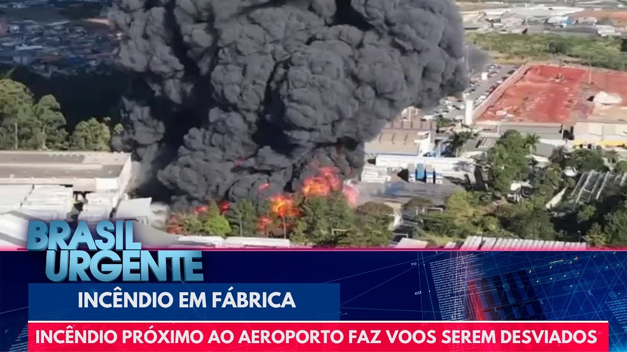 Incêndio próximo ao aeroporto de Guarulhos faz voos serem desviados | Brasil Urgente