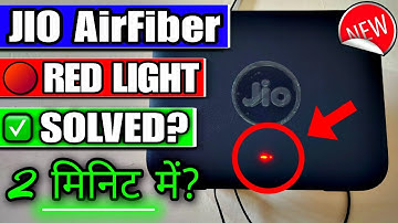 Jio Airfiber Red Light Blinking Problem | Jio Airfiber Nahi Chal Raha Hai | Jio Fiber Not Working