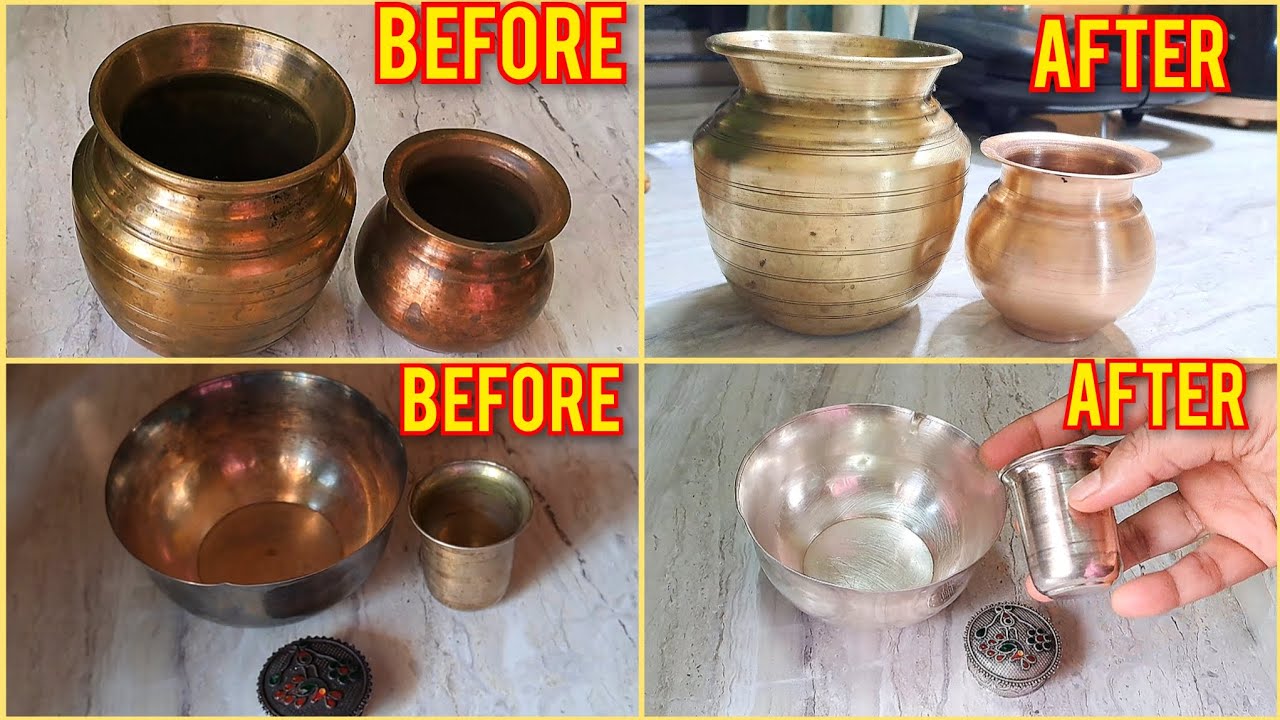 How to Clean Copper,Brass & Silver Utensils, Puja items Easily at Home