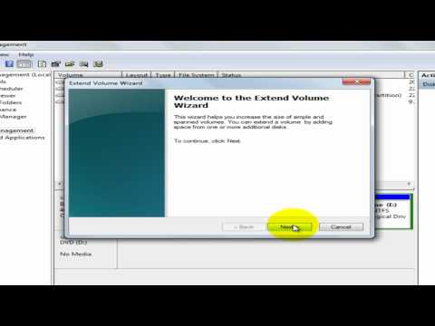 Como estender o volume no Windows 7