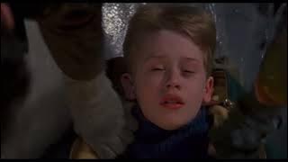 Home Alone - Kevin slips down from the ice scene
