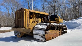 Caterpillar D2 In the Snow!!! First Drive of the 'Swamp Angel' With the Super Wide Tracks!