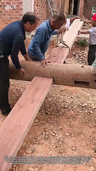'Ancient Woodworking Trick! Securing Timber Joints with Wooden Pegs – Traditional Carpentry'