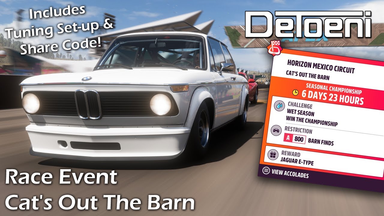 Cats Out The Barn Race Event Guide For Barnfinds Forza Horizon 5