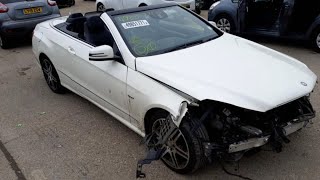 Crashed Mercedes E350 AMG line Convertible Write Off