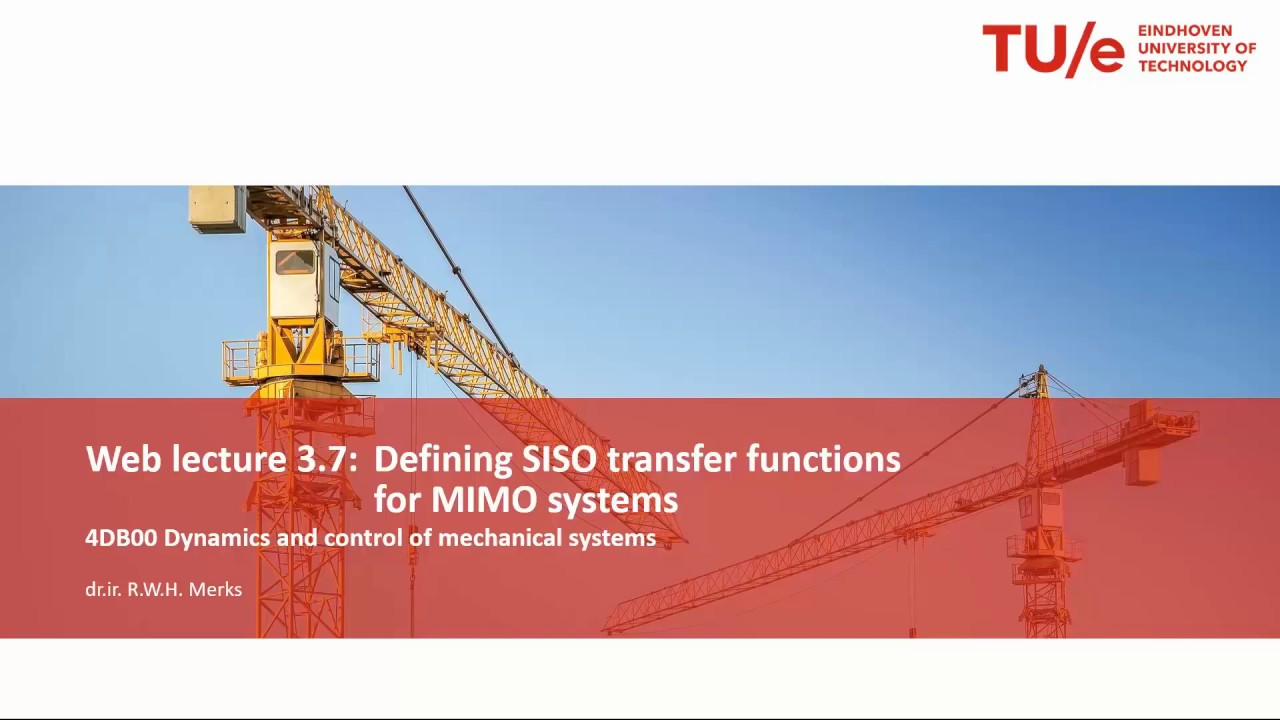 4DB00 - Dynamics and control of mechanical systems - Web lecture 3.7