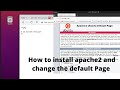 apache Web Server on Ubuntu  and change the default Page