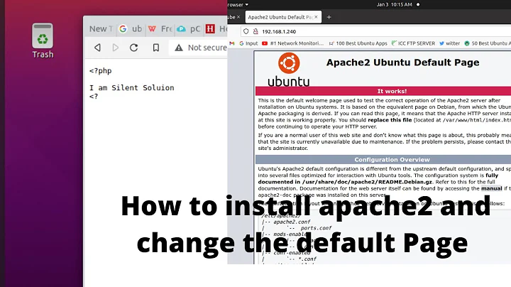apache Web Server on Ubuntu  and change the default Page