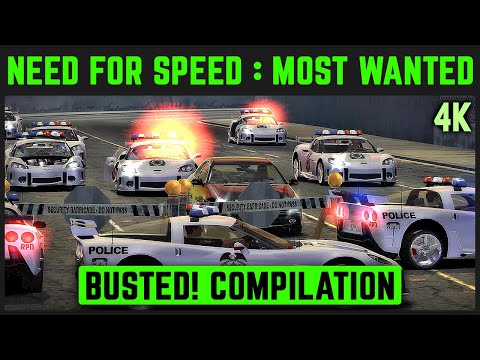 NFS MOST WANTED REDUX 4K BUSTED COMPILATION FAILS FUNNY MOMENTS