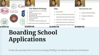 BOARDING SCHOOL APPLICATIONS: What you need to know! screenshot 1