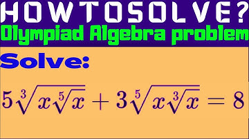 Learn How To Solve This Olympiad Algebra Problems@AyaansMath