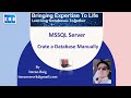 DBI - How to Create a Database Mnually in MSSQL Server