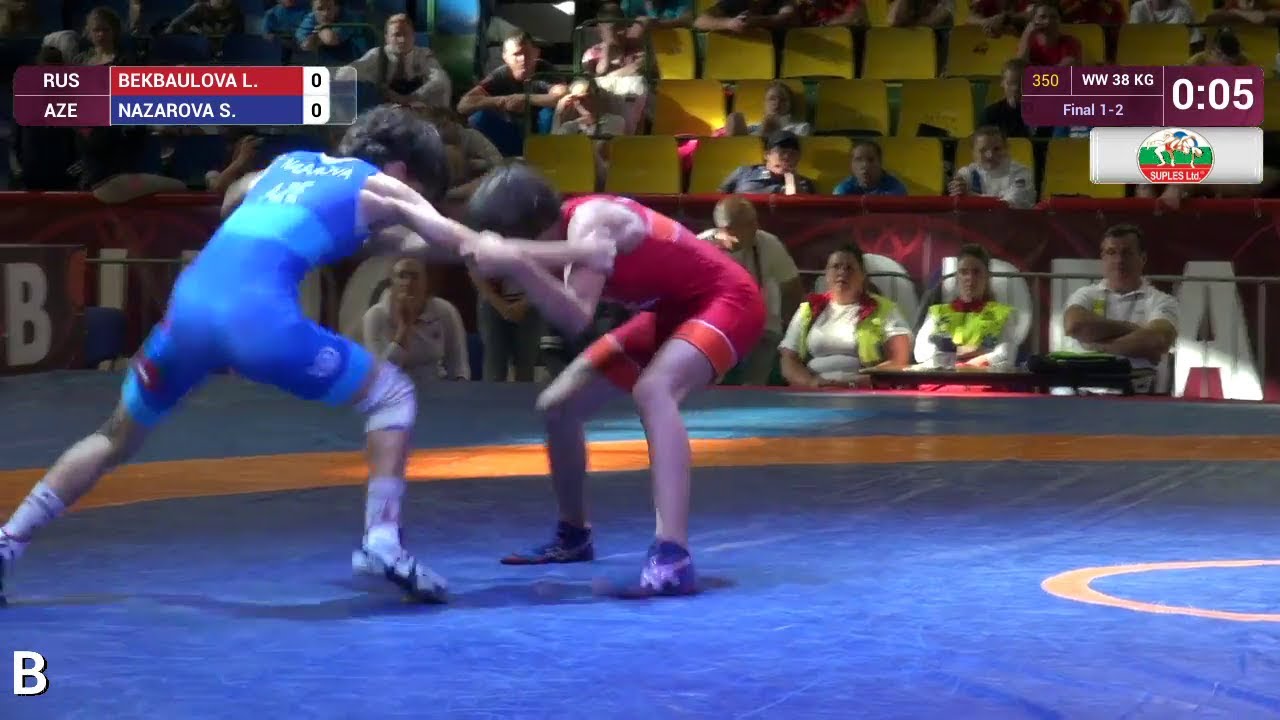 GOLD WW - 38 kg: S. NAZAROVA (AZE) df. L. BEKBAULOVA (RUS) by VSU, 10-0