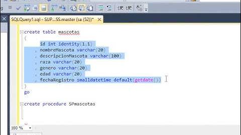 Crear base de datos, tabla y procedimiento almacenado con script en sql server express 2014