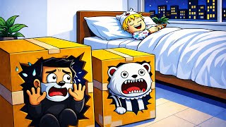 แอบเข้าบ้านเพื่อน ซ่อนในกล่องสุดเนียน 🏡 Brookhaven RP