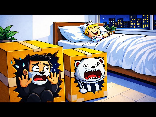 แอบเข้าบ้านเพื่อน ซ่อนในกล่องสุดเนียน 🏡 Brookhaven RP