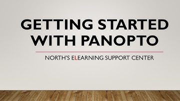 Getting Started with Panopto