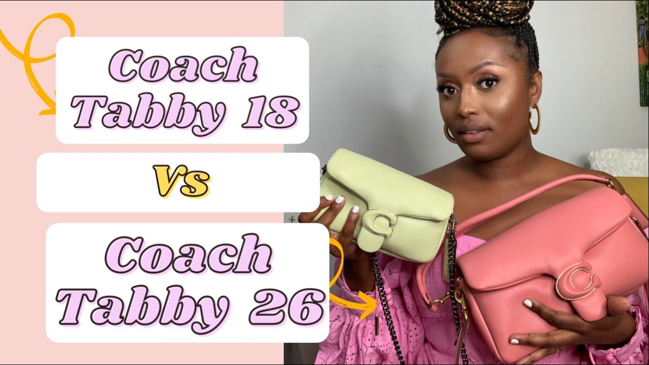 Coach Pillow Tabby MINI + REGULAR (18 vs 26)