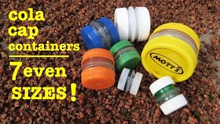 How to make ● cola cap survival containers ● 7EVEN SIZES!