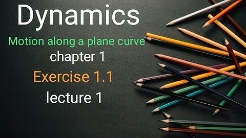 Dynamics Ex 1.1(lecture 1)Ba/Bsc 6th  sem
