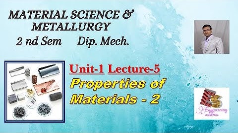 MSM Unit-1 Lecture-5 Properties Of Materials-2 By P. N. Chhaniyara
