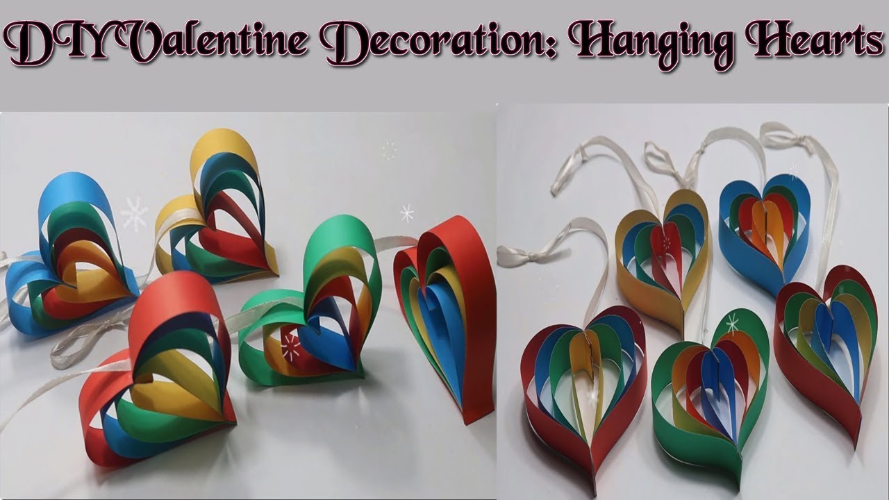Hanging Hearts: Quick and Easy DIY Valentine Decoration 2018 - YouTube