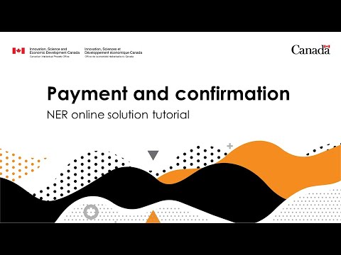 NER online solution tutorial: Payment and confirmation