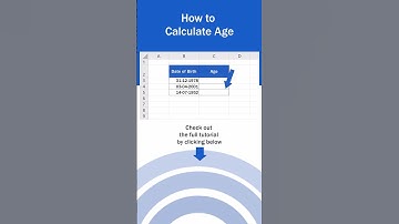 How to Calculate Age Using a Date of Birth in Excel