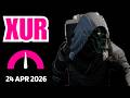 Where is XUR Today Destiny 1 D1 XUR Location and Official Inventory and Loot 24 Apr 2026, Apr/24/26