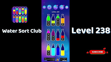 🎮 Water Sort Club Level 238 Walkthrough | Fun Liquid Sorting Game 💧 | SolutionGuruji
