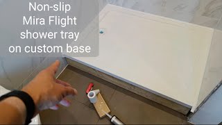 How to build a custom shower tray base to fit a Mira Flight nonslip tray