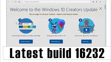 Windows 10 update build 16232 latest features.