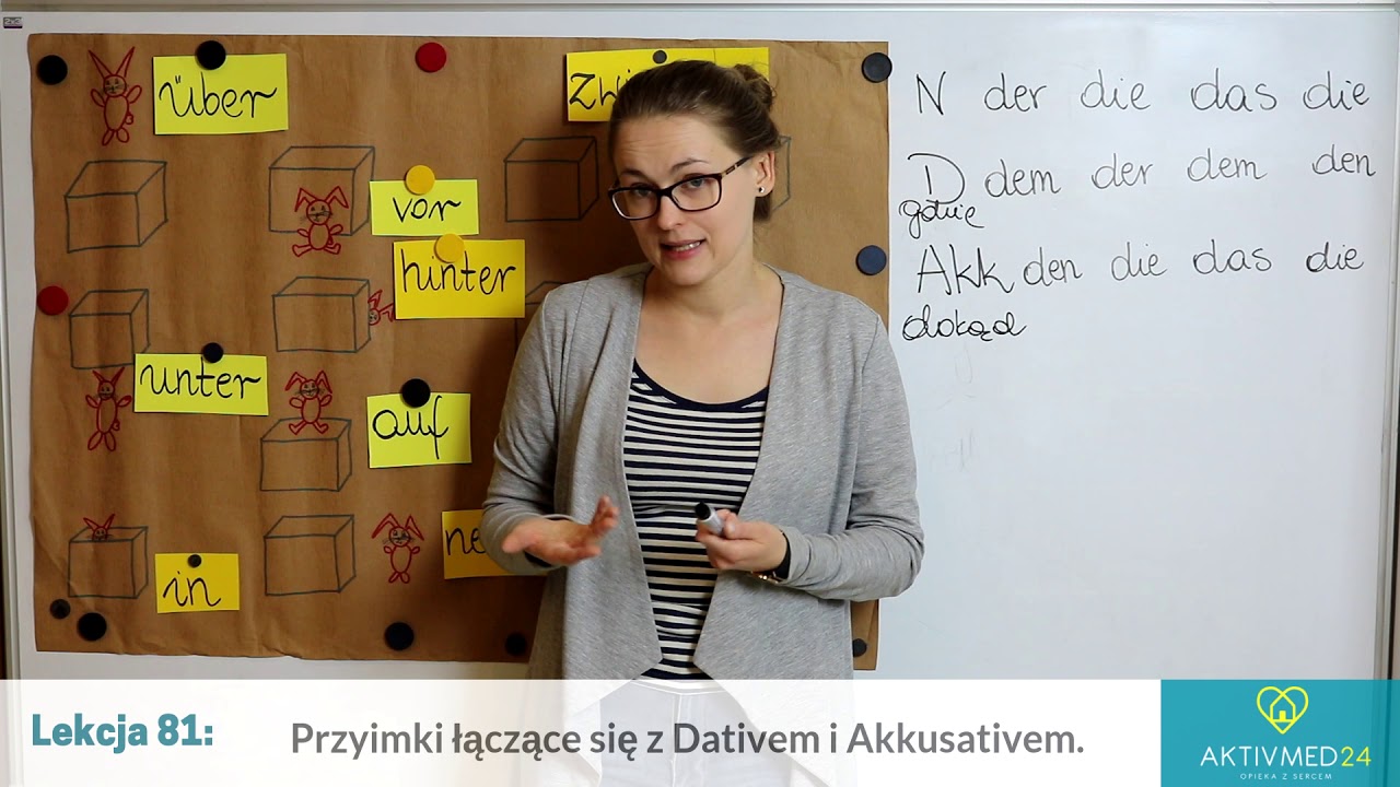Niemiecki dla opiekunek lekcja 81 - Przyimki łaczące sie z Dativem i