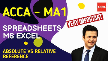 ACCA MA1 Spreadsheets - Absolute Vs. Relative Reference l IMPORTANT TOPIC l Urdu Hindi l