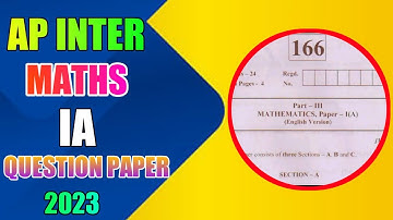 Ap inter maths 1a question paper 2023 || maths 1a question paper 2023