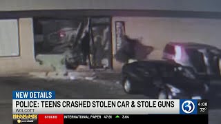 7 charged in connection with ramming stolen vehicle into Wolcott shop to steal guns