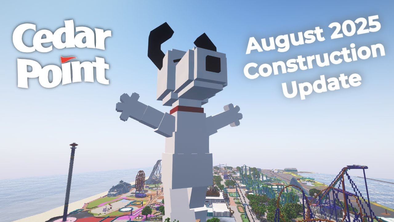 Cedar Point In Minecraft | Construction Update August 2025 - YouTube