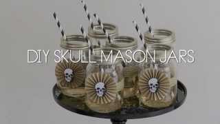 DIY SKULL MASON JARS